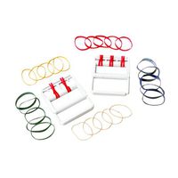 CanDo Color-Coded Latex-Free Rubber Band Hand Exerciser, 50 Each Bulk