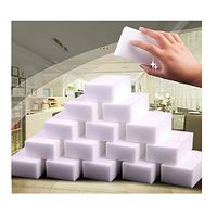 100 Magic Sponge Eraser Cleaning Foam Cleaner Value Pack (100 Pack) (White)