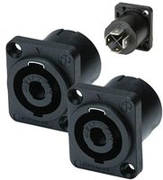 Neutrik NL4MP ( PACK OF 2) SPEAKON PANEL MOUNT ORIGINAL PATENTED "D" Chassis Mounting