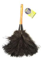 Natural Ostrich Feather Duster Grab Professional Wooden Handle 14" Anti-Static