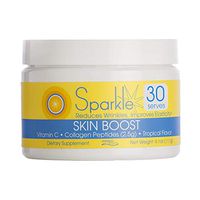 Hydrolyzed Collagen Powder - Sparkle Skin Boost (Tropical Coconut & Pineapple) [30-Serves] Verisol Collagen Hydrolysate Protein Powder Vitamin C Paleo Non-GMO Gluten Free Beauty Supplement Drink