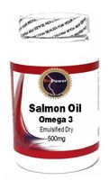 Salmon Oil Omega 3 (Emulsified Dry) 500mg 100 Capsules # BioPower Nutrition