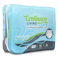 Adult Incontinence Underwear Maximum Absorbency Disposable Pull Up Diapers for Women & Men. Discreet Flex Fit Premium Protective Day & Night Care Cotton Brief, Super Absorbent Medium Size, 10 Count