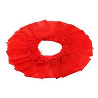 100Pcs 5X7 Inches Sheer Drawstring Organza Jewelry Pouches Wedding Party Christmas Favor Gift Bags (Red)
