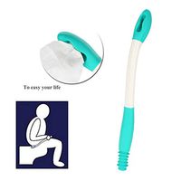 ZIME Elderly and Pregnant Woman Toilet Tissue Aid Tool, Long Reach Tissue Paper Wiper, Grip Toilet Paper or Moistened Wipes