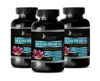 Stress Relief Vitamins Natural - MUCUNA PRURIENS 350 MG - Velvet Beans Extract - adaptogen Supplement Blend - 3 Bottles 180 Capsules