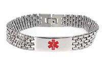TYPE 1 Diabetes Medical Alert 316L Stainless Steel Unisex Bracelet by JGFinds, 8 1/2 Inch