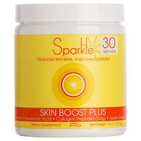 Hydrolyzed Collagen Powder - Sparkle Skin Boost Plus (Apple Ginger) [30-Serves] VERISOL Collagen Peptides Protein Powder Vitamin C, Non-GMO Collagen Supplement Drink, Keto Protein Powder Nutrition