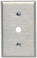 Leviton 84018-40 1-Gang .406-Inch Hole Device Telephone/Cable Wallplate, Strap Mount, Stainless Steel