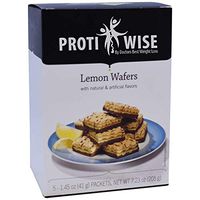 ProtiWise - High Protein Diet Bar | Lemon Wafers | Low Calorie, Low Fat, Low Sugar (5/Box)