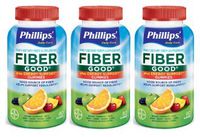Phillips' Fiber Good Daily Supplement + Energy Support Gummies, 80 Count (Pack of 3)