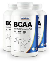 Nutricost BCAA Capsules 2:1:1 500mg, 500 Caps (3 Bottles)