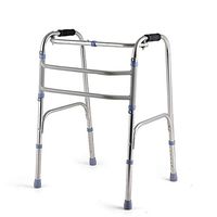 FLYSXP Elderly Walker Four Corners Four-Legged Walker Cane Stainless Steel Lightweight Folding Walker Wheelchair