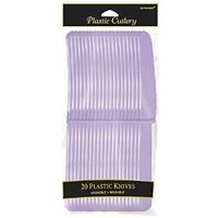 Amscan 4548.04 Plastic Premium Knives, 9.4" x 4.5", Lavender