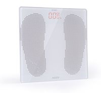 Elegant Quality White USB Charging Digital Body Weight Bathroom Scale with Step-On Technology,No Need Change Batteries
