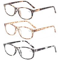 Kerecsen 3 Pack Fashion Men and Women Reading Glasses Stylish Designed Readers (3 Pack Mix Color, 0)