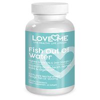 Love Me Nutrition® - Fish Out of Water - Highest Grade Omega 3 Fish Oil- EPA & DHA Fatty Acids. Supports Immune, Heart, Brain, Skin, Eyes - Natural No Artificial Ingredients. Non-GMO. 60 Soft Gels.