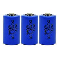 1/2AA CR14250 600mAh 3.0V Lithium Manganese Battery 3PCS