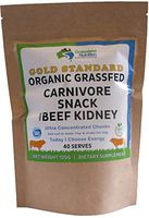Grassland Nutrition Organic Kidney Freeze Dried Chunks (High in Selenium, B12, DAO) — Supports Kidney, Urinary, Thyroid, Histamine Health (120g)
