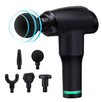 Professional Massage Gun-Cordless Portable Muscle Massage Device for Deep Tissue Relaxation,Rechargeable Quiet Gun Massage with 5 Interchangeable Heads and 6 Speed Level (Black)