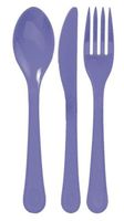 Periwinkle Plastic Forks 24 Count