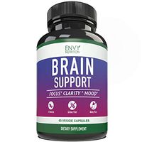 Brain Support Supplement Formula - Booster Memory, Clarity Serotonin Levels, and Mood & Focus with Naturals Supplements - Decrease Anxiety & Depression - 60 Vitamin Pills