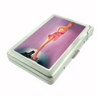 Metal Cigarette Case with Built In Lighter the 2nd Pin Up Girl Design-003