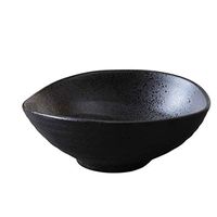 AXZHYX Bowl Creative Large Capacity Retro Black Ceramic Ramen Bowl Irregular Big Deep Soup Bowl Fruit Salad Bowl Hotel Tableware Home Noodles Boiled Fish Soup Bowl