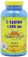 Nature's Life L-Lysine Tablets, 1000 Mg, 250 Count