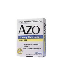 AZO Urinary Pain Relief, Dietary Supplement, Contains 95 mg Phenazopyridine Hydrochloride The #1 Ingredient Prescribed by Doctors Pharmacists Specifically for Urinary Discomfort†, 30 Count