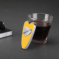 Mopoq Rotating Love Heart-Shaped Lighter Charging Personality Men's High-end Heart-Shaped Cigarette Lighter Creative Send Boyfriend (Color : Yellow)