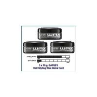 3 X 75 G. Gatsby Hair Styling WAX MAT & Hard From Japan for MEN Made in Thailand