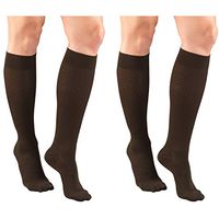 Truform Compression for Women 15-20 mmHg Socks Brown Diamond Pattern, Medium, 2 Count