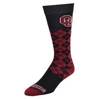 College Edition NCAA (Team) Premium Made in The USA Knee High Dress Socks – Jersey Knit Argyle, Large,Black