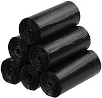 Kitchen household Trash Bags practical,Black Heavy Duty Disposable Garbage Can Liners supplies Clear Garbage Bags, 4550 Gallon 300Counts(Black)
