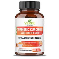 Turmeric Curcumin Max Potency 95% Curcuminoids 1950mg with Bioperine Black Pepper for Best Absorption, Anti-Inflammatory Joint Relief, Turmeric Supplement Pills by Verde Nutrition