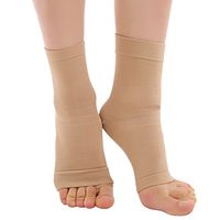 SEADEAR Elastic Comfortable Windproof Breathable Compression Copper Ankle Sleeve Ankle Brace Ankle Support for Running Fitness,Football, Baseball(Nude,S)