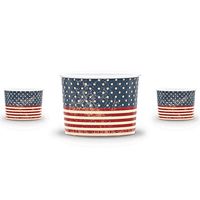 Premium 12 oz Red White and Beautiful Paper Ice Cream Cups - Comes In Many Colors & Sizes! Fast Shipping - Frozen Dessert Supplies - Made in USA! 10 Count