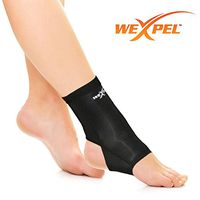 Wexpel™ Copper Infused Ankle Compression Sleeve – Relieve and Heal Sprained Ankles, Stiff, Strained, Sore and Aching Joints in Your Foot - Small