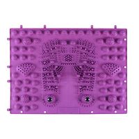 Artibetter Foot Massage Mat Feet Walking Reflexology Plate Massage Pad Purple