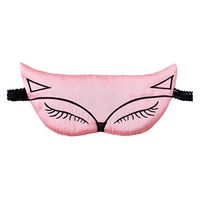 ACTLATI Soft Sleeping Eye Patch Sleep Aid Cover Cute Cartoon Eye Mask Anime Fox Breathable Blindfold Pink
