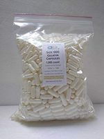 PureCapsUSA- Empty White Gelatin Capsules Size 000 (1,000 Capsules, Joined)