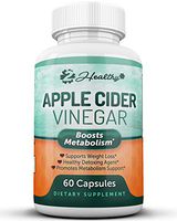 100% Pure Apple Cider Vinegar Capsules with Mother - ACV Pills for Weight Loss, Detox, Keto Diet, Digestion - Natural Raw AppleCider for Women & Men, Appetite Suppressant Fat Burner, 60 Tablets