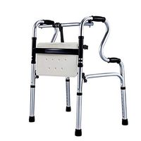 ZAIHW Folding Walker with Wheels for Seniors, Adults, Extra Wide Front Wheel Walker Deluxe Multi-Function Square Foot Walker
