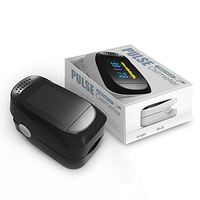 Purism Saturation Monitor Black for SpO2 ，with Carrying Case, Lanyard & Batteries，Suitable for Home, Exercise and Travel Use,Oxygen Meter