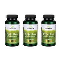 Swanson Epic-Pro 25-Strain Probiotic 30 Billion CFU Digestive Health Immune System Support Prebiotic Nutraflora FOS 30 DRcaps Veggie Capsules (Caps) (3 Pack)