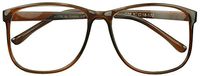 SunglassUP Round Oversized Horn Frame Optical Rx +1.00 thru +3.50 Reading Glasses (Brown, 2.75)