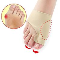 Sacow Bunion Corrector, 2 Pair Thumb Valgus Toe Separator Relief Sleeve Bunion Pads