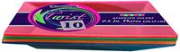 Party Essentials N91090 Hard Plastic Square Twist Plates, 9-1/2", Assorted Neon (12 Packs of 10)