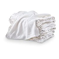 Auto Shop & Wash Towels - Pack of 50-100% PURE WHITE COTTON - LARGE 14" x 14" Commercial Grade - Can be Used for Drying, Cleaning, Washing, and More! Highly Absorbent